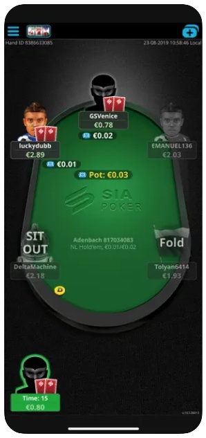 SIA poker app 